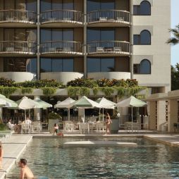 the pool at The Calile Hotel, Brisbane