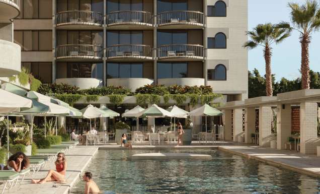 the pool at The Calile Hotel, Brisbane