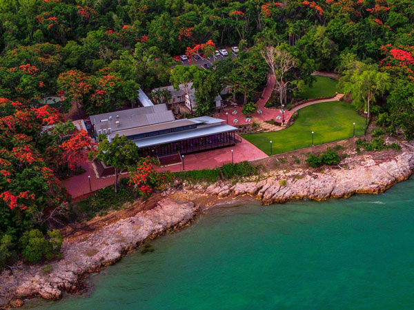 an aerial view of Pee Wee’s at the Point restaurant in Darwin