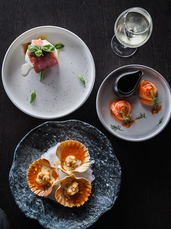 small servings of food at Glass Dining, Gold Coast