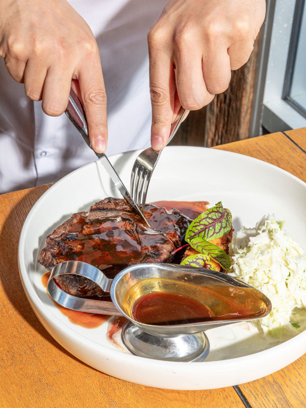 steak lunch at Reds Kitchen & Bar, Gold Coast