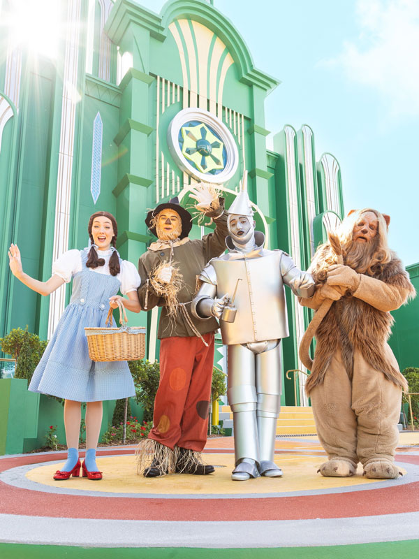 famous movie characters at Warner Bros. Movie World