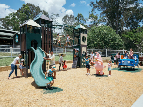 families and children playing at Paradise Country, Gold Coast
