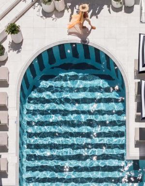 an overhead shot of the pool at QT Gold Coast
