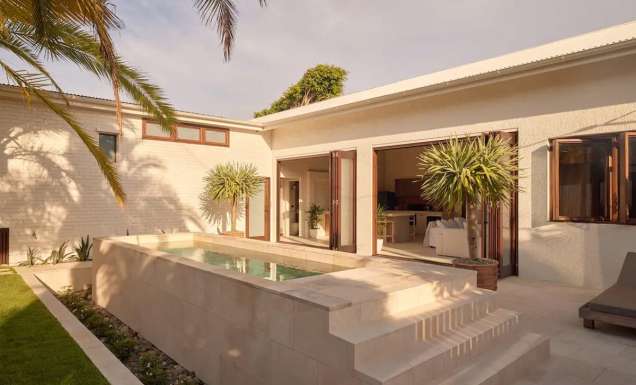 a plunge pool outside The Pool House Airbnb, Gold Coast