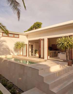 a plunge pool outside The Pool House Airbnb, Gold Coast