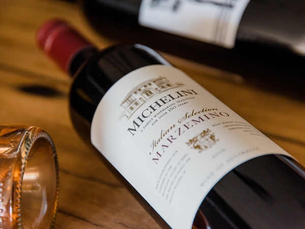 a bottle of La Fiera Marzemino wine at Michelini, Bright