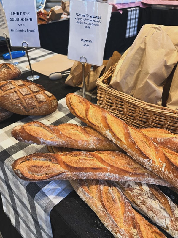 bread on display at Marina Mirage Farmers Markets, Gold Coast