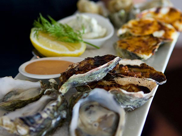a close-up of seafood at Omeros Bros, best restaurants Gold Coast