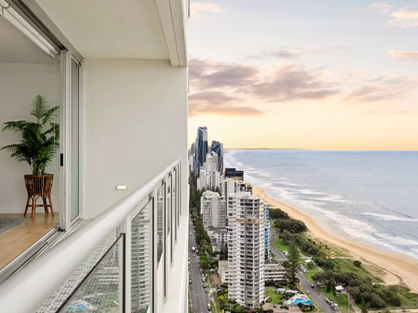 epic beach views from Mel’s Place, Broadbeach accommodation