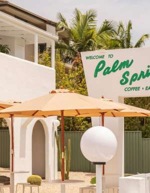the cafe exterior of Palm Springs, Gold Coast