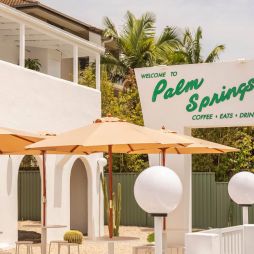 the cafe exterior of Palm Springs, Gold Coast