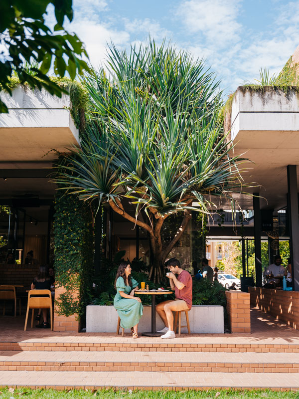 a couple enjoying brekafast at Stable Coffee Kitchen, Gold Coast cafes