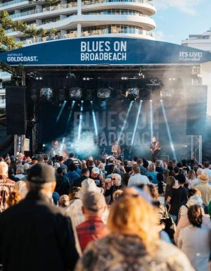 cheerful crowd singing at Blues on Broadbeach