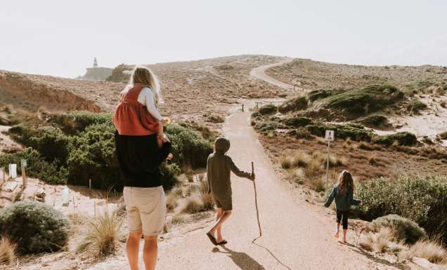 Family in Robe at Obelisk Lighthouse