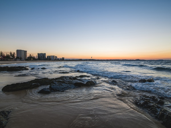 sunset at Kirra Beach