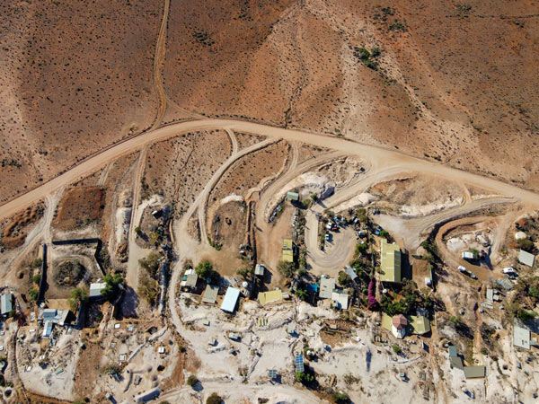 Aerial view of White Cliffs