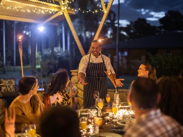 guests having dinner at Kakadu Kitchen