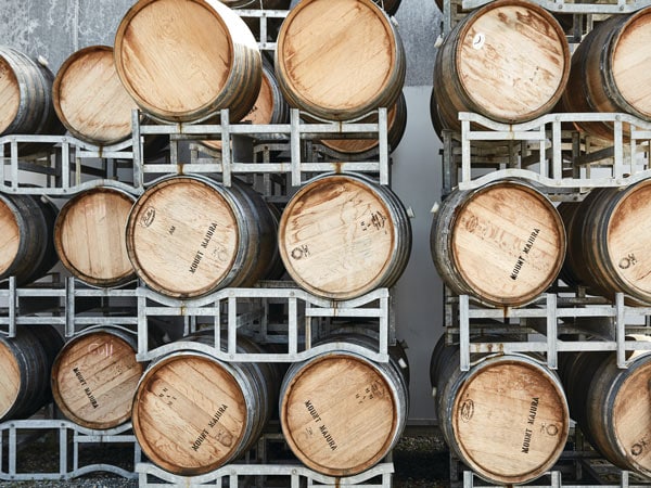 a stack of wine barrels in Canberra Wine District