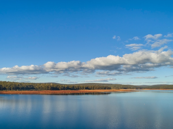 an overhead shot of the world's largest dam