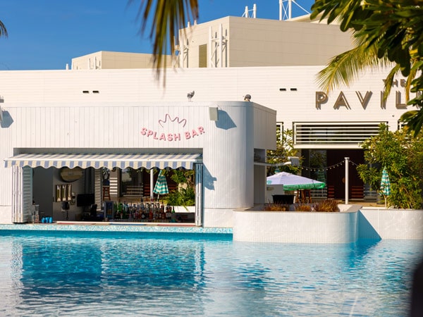 an outdoor pool at The Ville-Resort Casino