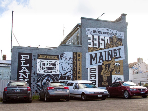 funky street art along Ballarat