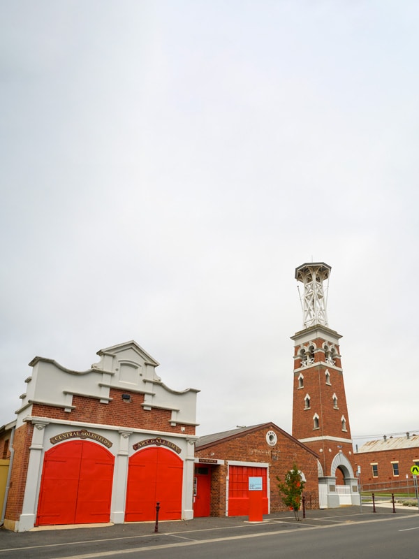 the Central Goldfields Art Gallery inside Maryborough’s old fire station 