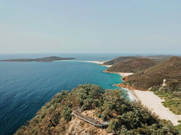 an aerial view of Tomaree Head Summit Walk