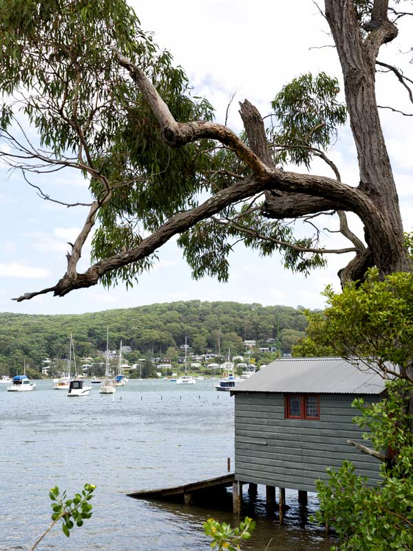 scenic views across Hardys Bay on the Central Coast