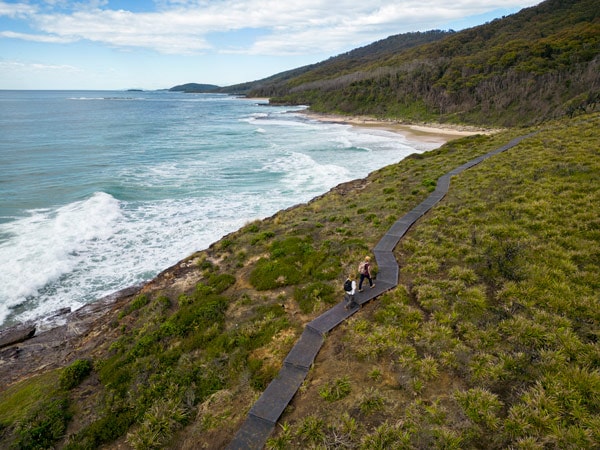 an aerial view of NSW’s Murramarang South Coast Walk