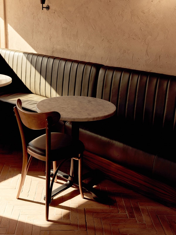 a chair and table at Bistro Livi