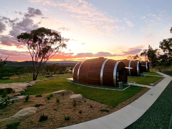 view of the Barrel View Luxury Cabins