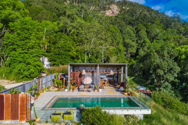 Aerial view of Blackbird near Byron Bay