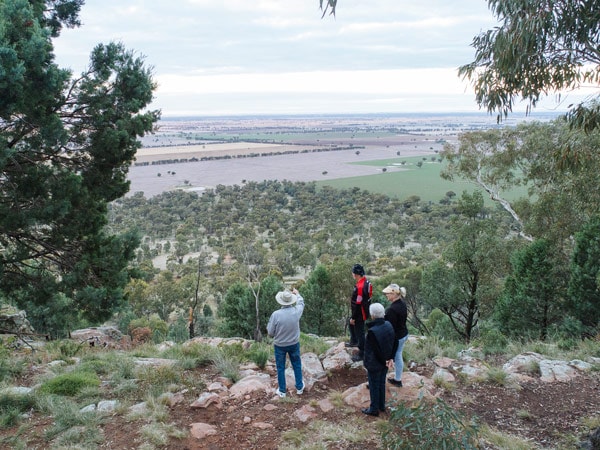 visitors admiring the scenery during a walking tour with Bundyi Cultural Tours