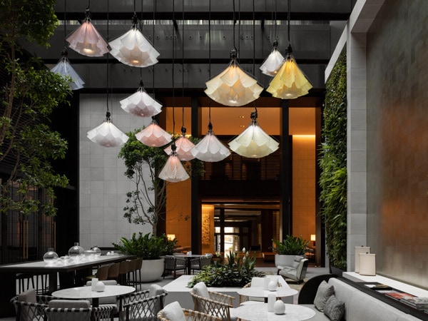 the stunning lounge area of Capella Sydney Aperture