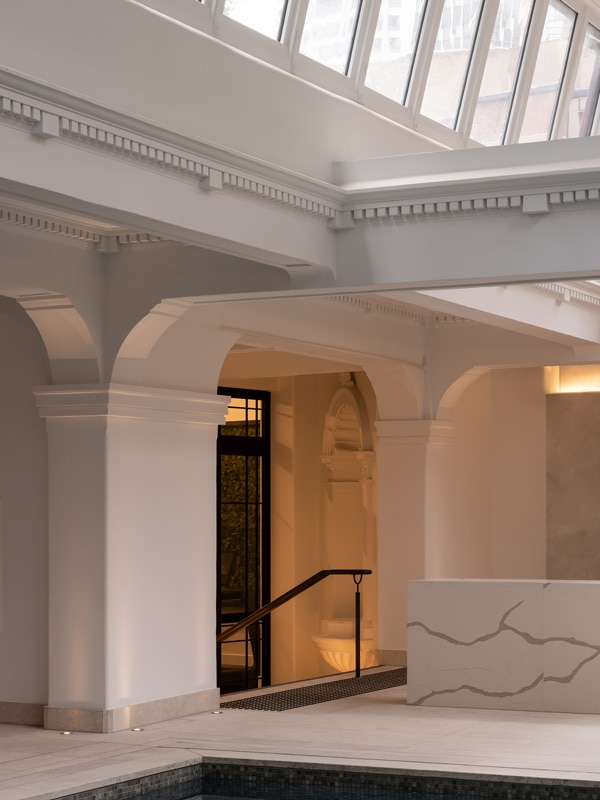 the indoor pool area at Capella Sydney