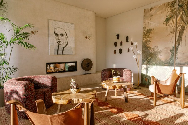 The Library communal space at Basq Hotel in Byron Bay