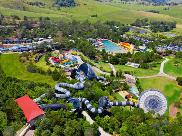 an aerial view of Jamberoo Action Park, Kiama