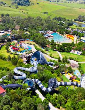 an aerial view of Jamberoo Action Park, Kiama
