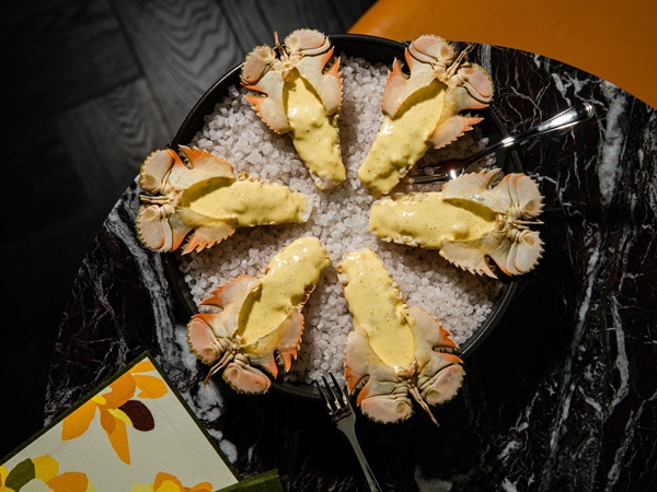 a table-top view of a dish at Jane, Surry Hills