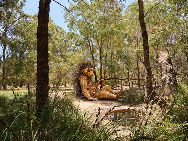 Little Lui sitting in the forest