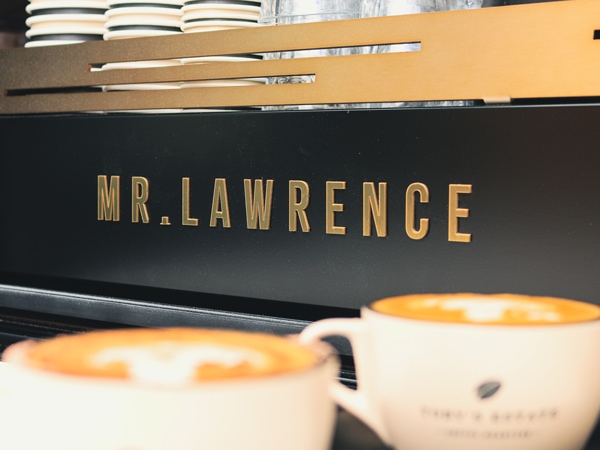 two cups of coffee at Mr. Lawrence, Wagga Wagga
