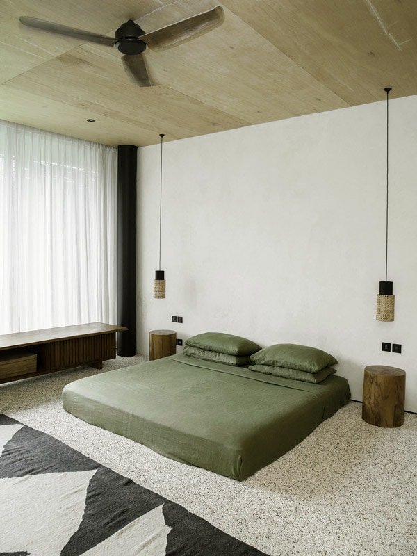 a look inside the bedroom at Sea Sea