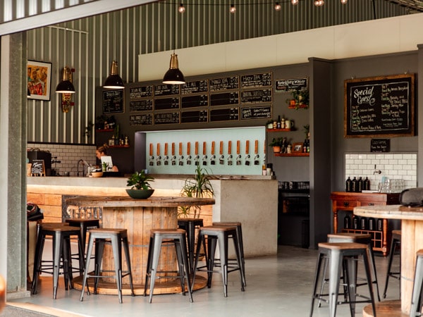 a classy interior at Terella Brewing, Noosa