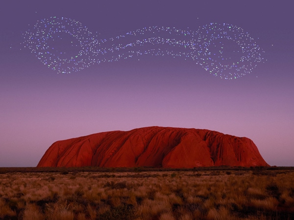 a spectacle of lights at Wintjiri Wiru Uluru