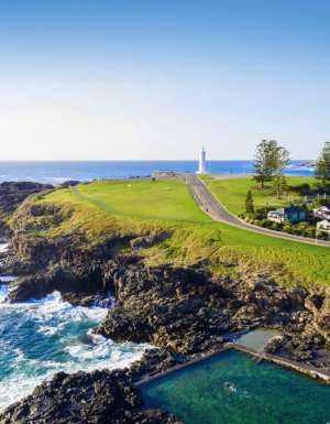 a scenic view of the Kiama Blowhole Point