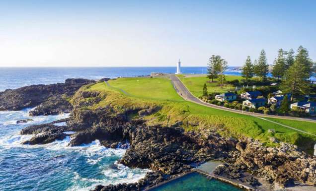 a scenic view of the Kiama Blowhole Point