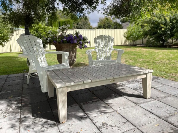 the seating area at the beer garden of A Place to Call Home Mount Gambier
