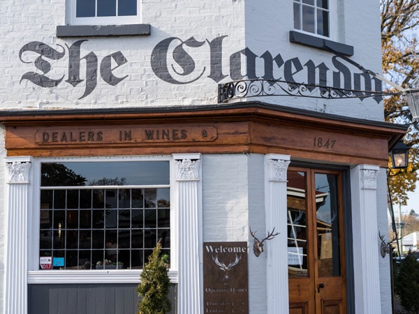 the pub exterior of The Clarendon Arms, Evandale Tas
