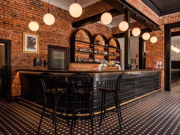 the pub interior of The Victoria Hotel, Rutherglen, Vic